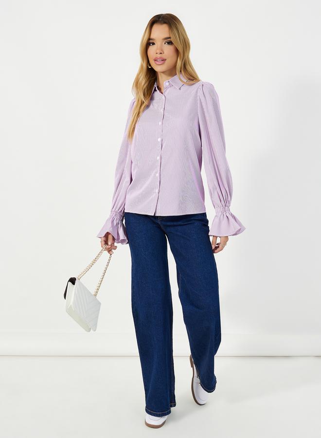 Styli Striped Regular Fit Long Sleeve Shirt  - Image 2