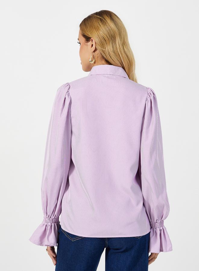 Styli Striped Regular Fit Long Sleeve Shirt  - Image 4