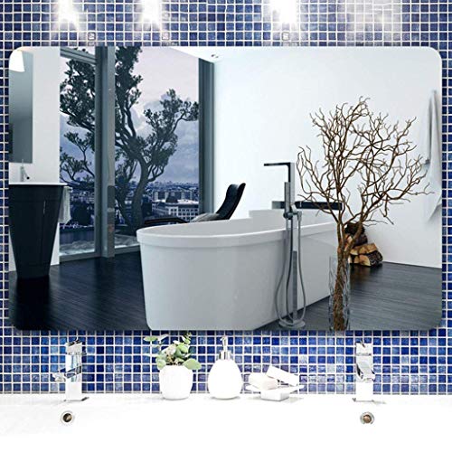TINITALO Glass Frameless Decorative Rectangular Mirror Wall Mirror For Bathrooms Mirror In Home Mirror Decor Mirror 18 X 24 Inch Qg 78, Unframed, Silver - Image 4