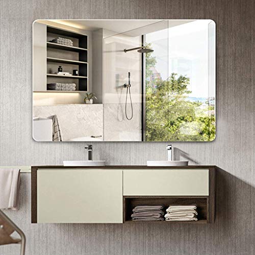 TINITALO Glass Frameless Decorative Rectangular Mirror Wall Mirror For Bathrooms Mirror In Home Mirror Decor Mirror 18 X 24 Inch Qg 78, Unframed, Silver - Image 5