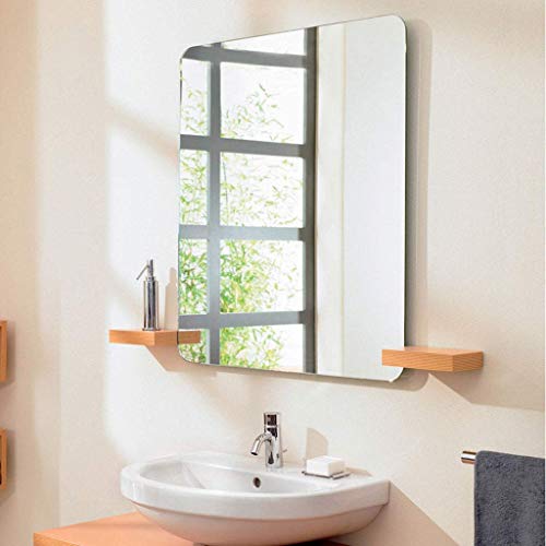 TINITALO Glass Frameless Decorative Rectangular Mirror Wall Mirror For Bathrooms Mirror In Home Mirror Decor Mirror 18 X 24 Inch Qg 78, Unframed, Silver - Image 2