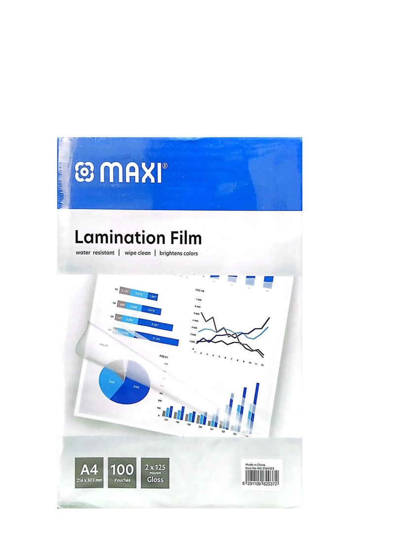 Maxi 100-Piece Laminating Pouch Film Set Clear - Image 1
