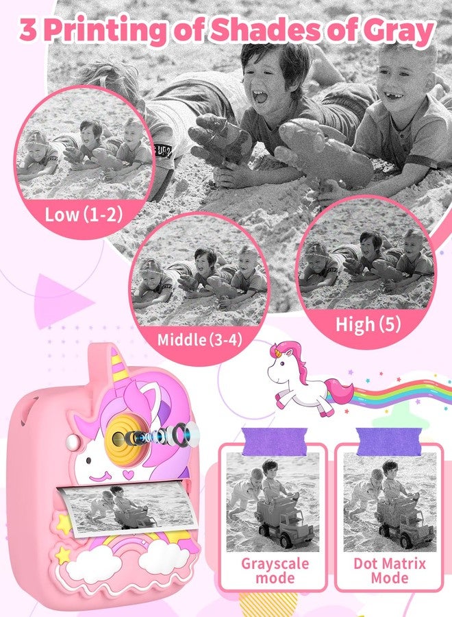 YINGOOT Kids Camera Instant Print, Christmas Birthday Gifts for Girls Age 3-8, 48MP &1080P Children Camera with Photo Paper, Portable Toy Instant Camera for Kids 3 4 5 6 7 8 9 10 Year Old Girls - Image 3