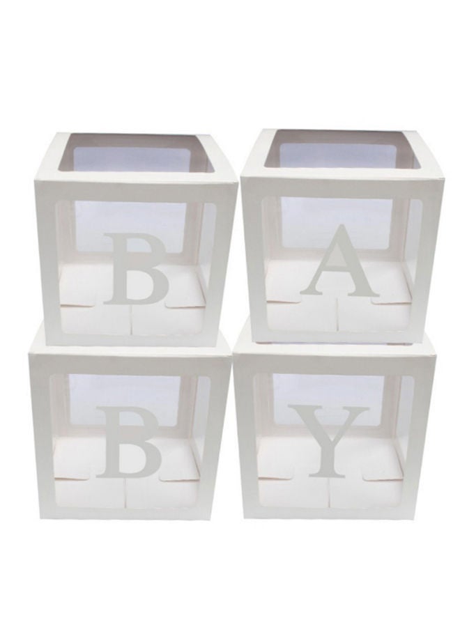 NIBEMINENT 4-Piece Baby Letter Balloon Decoration Box Set 30 x 30cm - Image 1