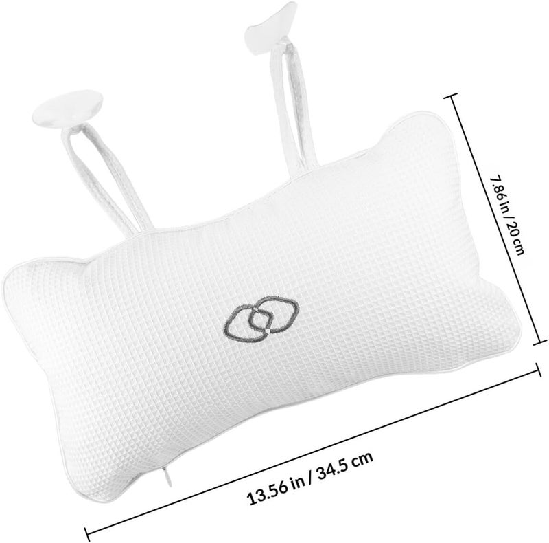 Non-Slip Tub Pillow Headrest for Bathtub Support with Suction Cups, Soft Breathable Bath Cushion for Neck and Head, Hot Tub Pillow for Spa Relaxation and Soaking - Image 2