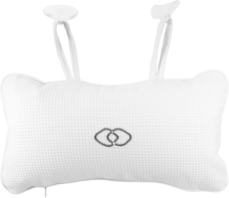 Non-Slip Tub Pillow Headrest for Bathtub Support with Suction Cups, Soft Breathable Bath Cushion for Neck and Head, Hot Tub Pillow for Spa Relaxation and Soaking - Image 1