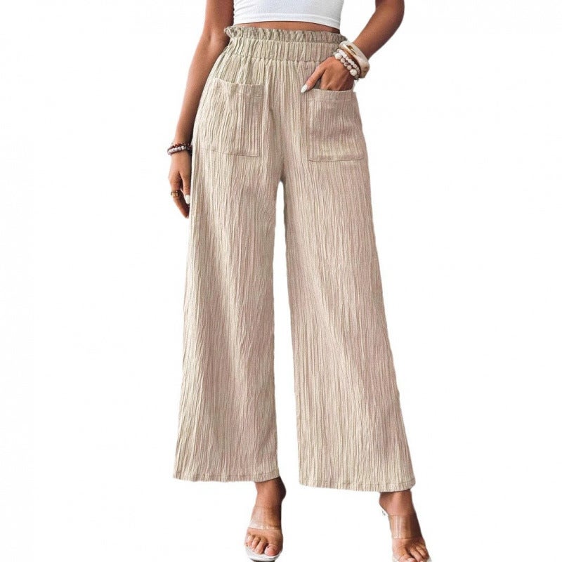2026 Women's Solid Color Casual Straight Leg Pants - Image 5