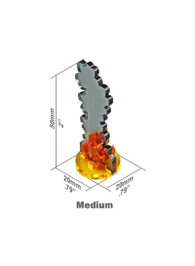 LITKO Flaming Wreckage Marker | Burning Wreckage | Miniature Wargame Fire Marker | Compatible with DND, Pathfinder, TTRPG, Flame of War, Bolt Action, and Other Miniature Games (Medium) - Image 3