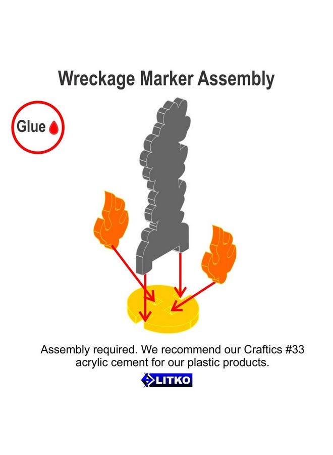 LITKO Flaming Wreckage Marker | Burning Wreckage | Miniature Wargame Fire Marker | Compatible with DND, Pathfinder, TTRPG, Flame of War, Bolt Action, and Other Miniature Games (Medium) - Image 4