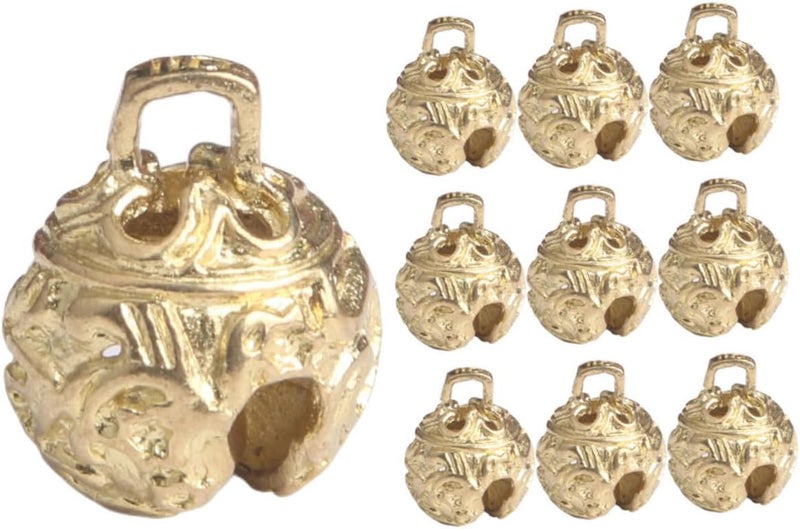 VOSAREA 10Pcs Mini Bells for Crafts Vintage Decorative Jingle Bells for DIY Projects Christmas Ornaments and Home Decor - Image 1