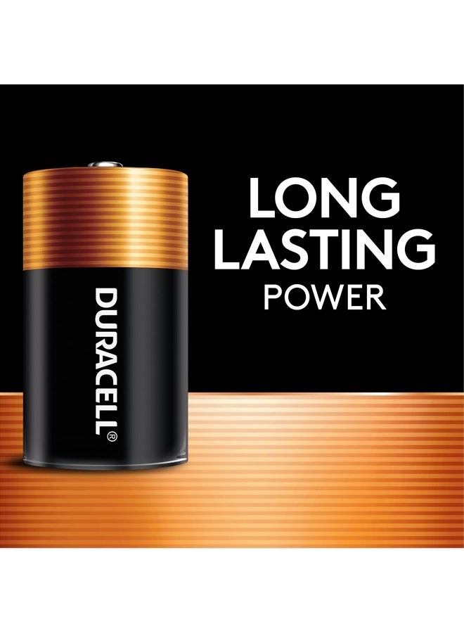 Duracell بطاريات دوراسيل كوبر توب، عبوة 8 قطع، بطارية D بقوة طويلة الأمد، بطارية قلوية D متعددة الاستخدامات للأجهزة المنزلية والمكتبية - Image 2