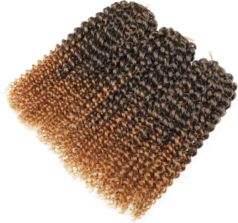 Sharopul Curl Ombre Color 3little pcs/pack 8Inch 60roots 110gram Afro Twist Hair Crochet Braids Synthetic Crochet Hair Extention(1B/27) - Image 2