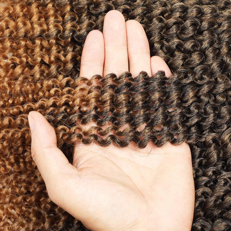 Sharopul Curl Ombre Color 3little pcs/pack 8Inch 60roots 110gram Afro Twist Hair Crochet Braids Synthetic Crochet Hair Extention(1B/27) - Image 3