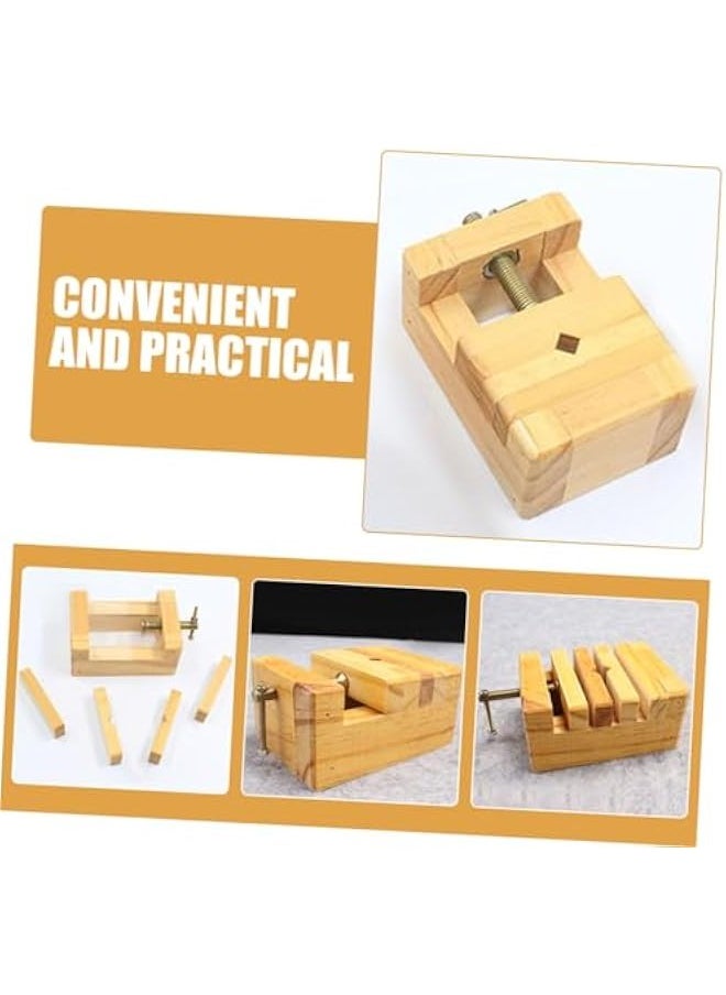 Generic Pine Seal Engraving Bed Wood Vice Clamps Seal Tool Small Vise Professional Seal Clamp Stone Carving Tools Jigs Show Engraved Seal Clamp Medium and Small Metal Woodworking Table  - Image 3