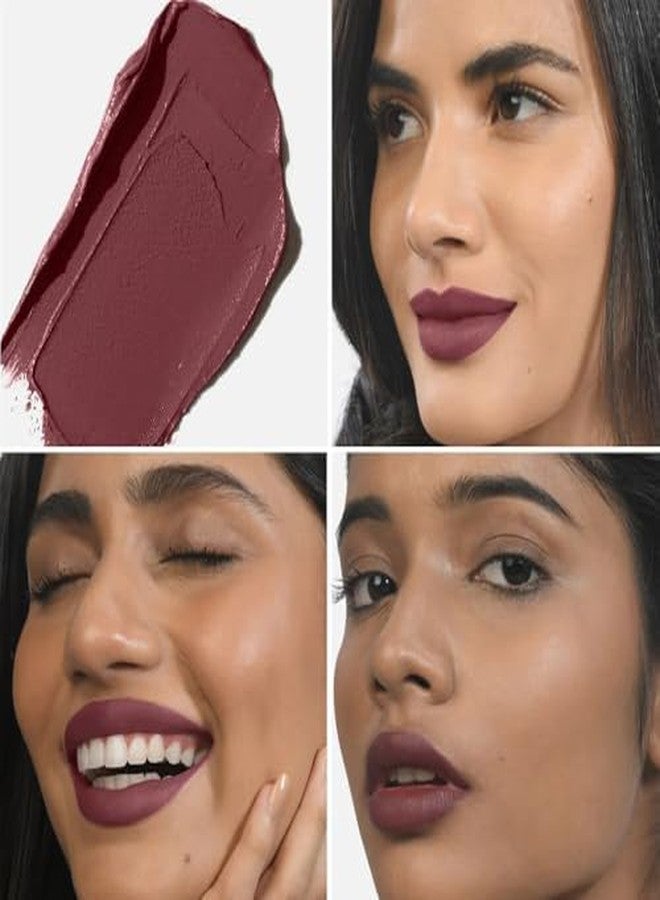 Kiro Moist Matte Lipstick - Lunar Berry (Deep Grape), 4.2g | Super-Pigmented, Long-Lasting, Moisturizing, Non-Drying, Non-Feathering, Smudge Proof | Skin Care Infused with Natural Oils - Image 4