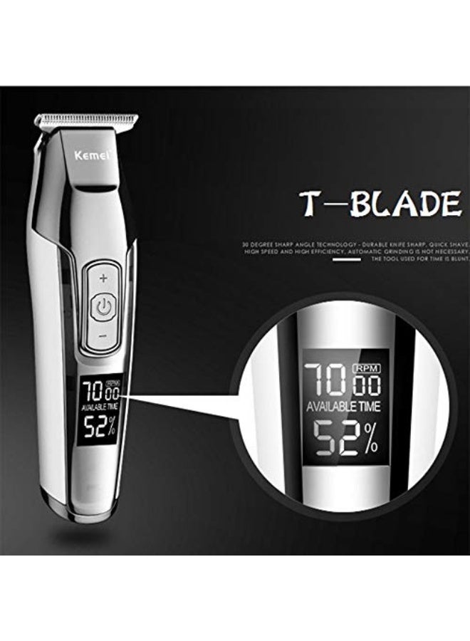 كيم مكينة قص الشعر الكهربائية الاحترافية للرجال من كيميي، مزودة بشاشة LCD، لاسلكية، قابلة لإعادة الشحن عبر USB، للحلاقة بالرصاص. - Image 3