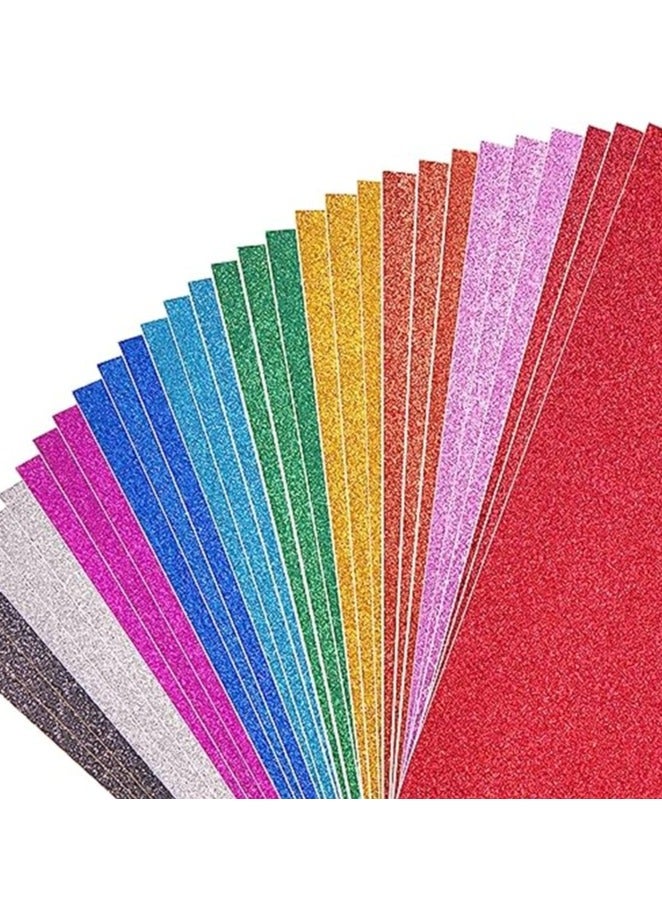 Terabyte ورقة فوم لامعة 10 أوراق ملصقات لاصقة متعددة الألوان ورق ملصقات لامع للحرف اليدوية (A3-10 أوراق) - Image 2