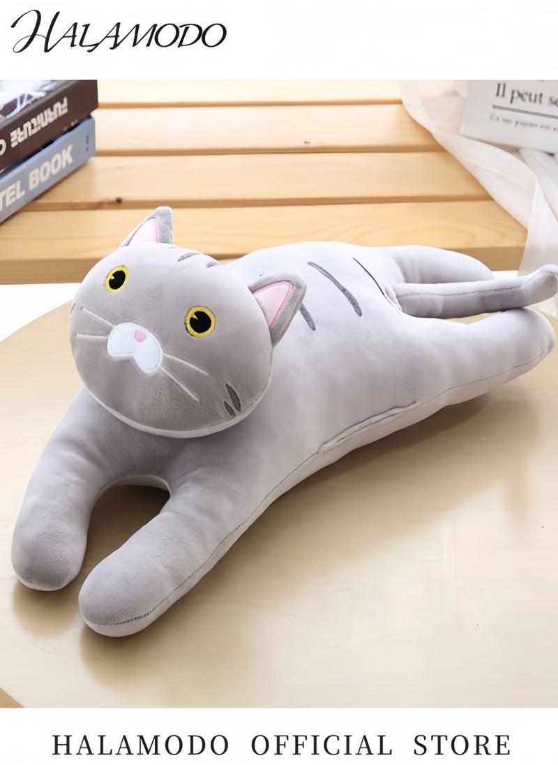 HALAMODO Plush Hugging Pillow Lovely Plush Cat Doll Soft Kitten Cat Stuffed Animals Toy Long Throw Sleeping Pillow Toy Gifts for Kids Girlfriend  - Image 2