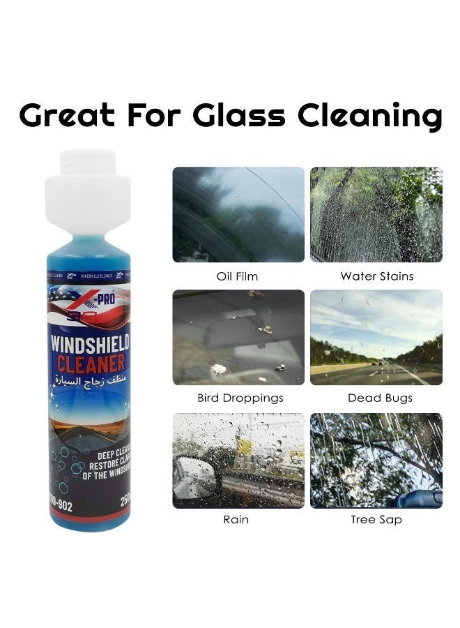 Xpro X-PRO 99 Windshield Cleaner 250ml X99-902 Car Glass Cleaner Liquid for Windshield, Mirror and Window Cleaning, Removes Oil Film Water Stains Dust Bug Marks and Road Dirt for Clear Driving Visibility - Image 4