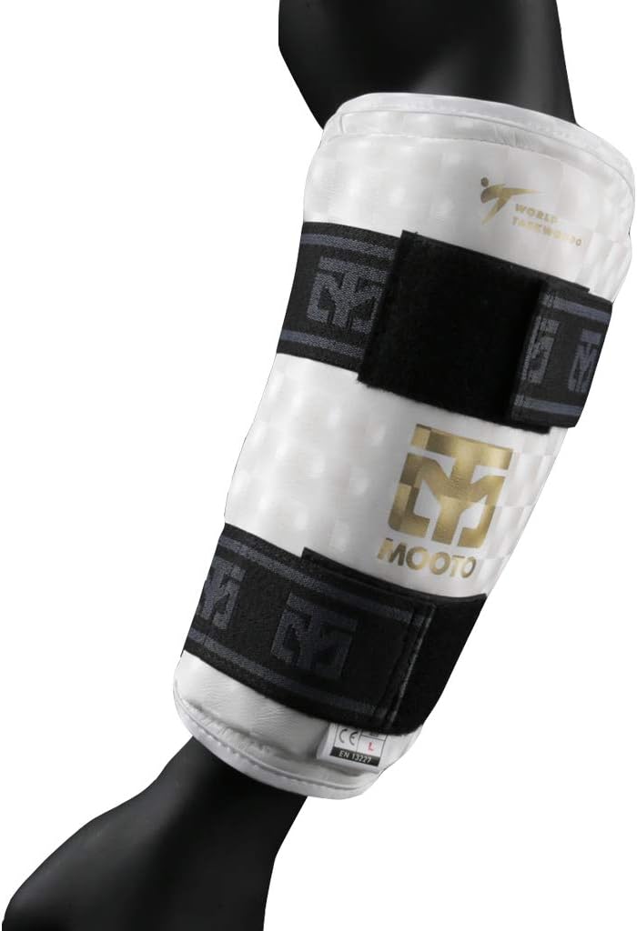 Mooto Korea Taekwondo Extera S2 Forearm Protector Guard a Pair WT Logo Training Match Gym School Academy (Medium(Length 25cm or 0.82 ft)) - Image 1
