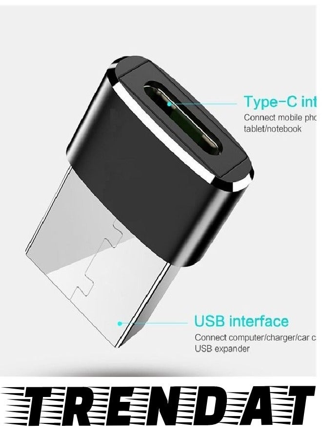 OTG Adapter USB Male to Type C Female - Black - Image 2
