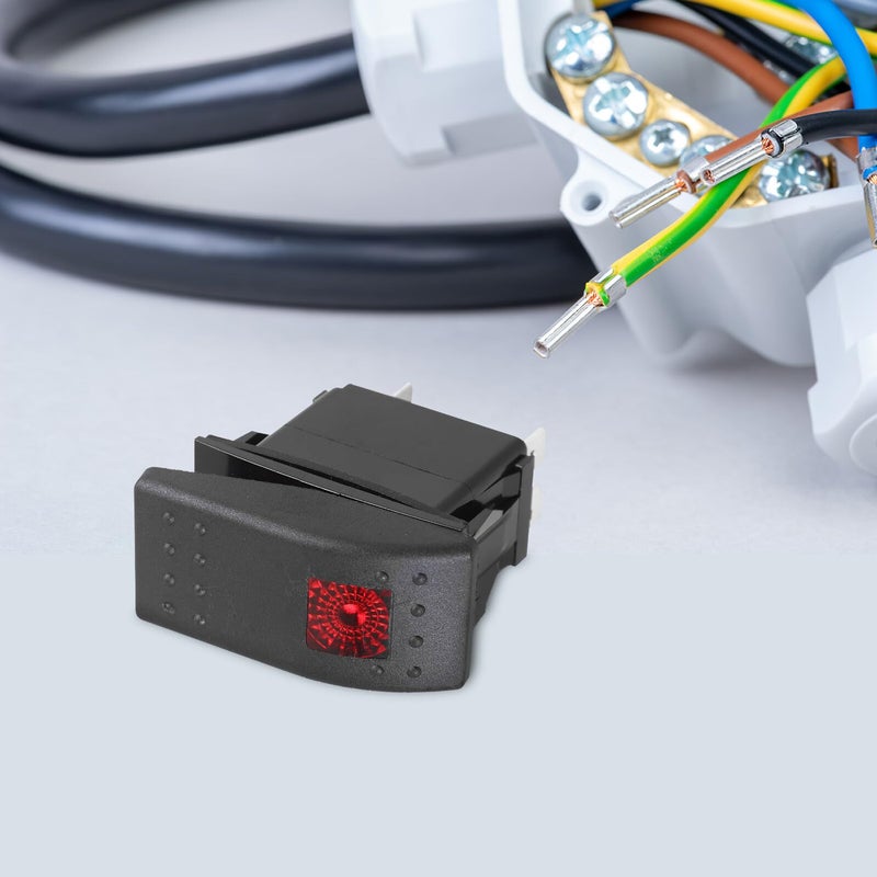 LED Lighted Rocker Toggle Switch 3 Pin Position Button for Automotive Boat Control Panel - Image 5