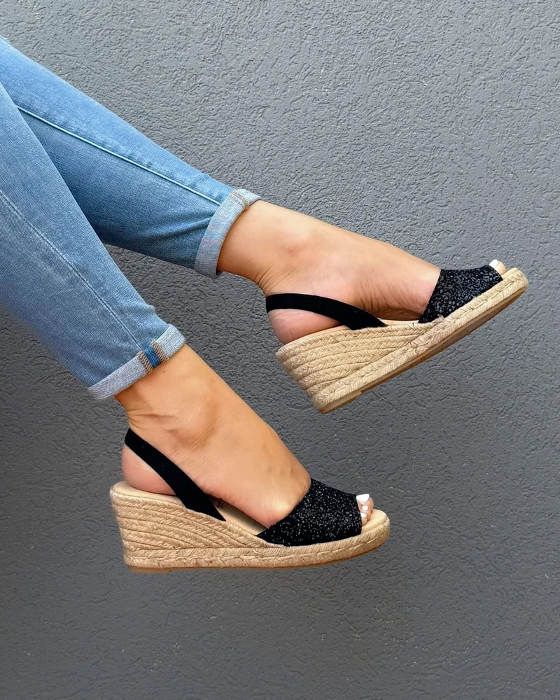 SHOEQ Classic Espadrille Wedge