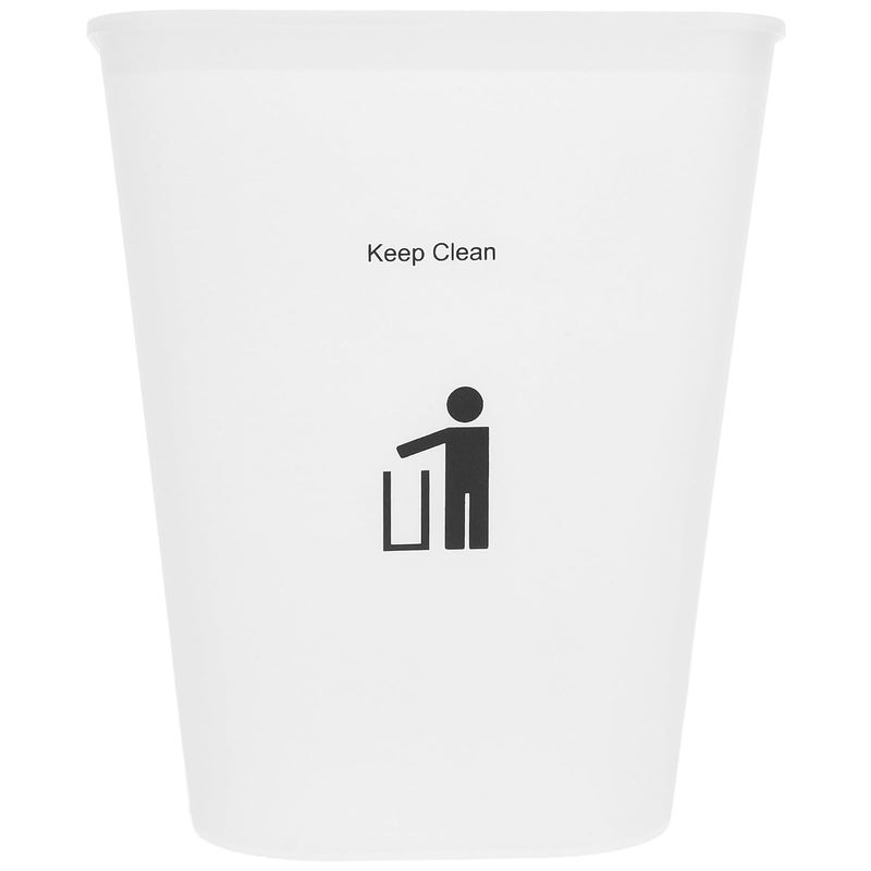Rectangular Kitchen Trash Can 11.8l Plastic Household Rubbish Bin with White Press Ring Large Capacity for Living Room Office and ’s Room - Image 1
