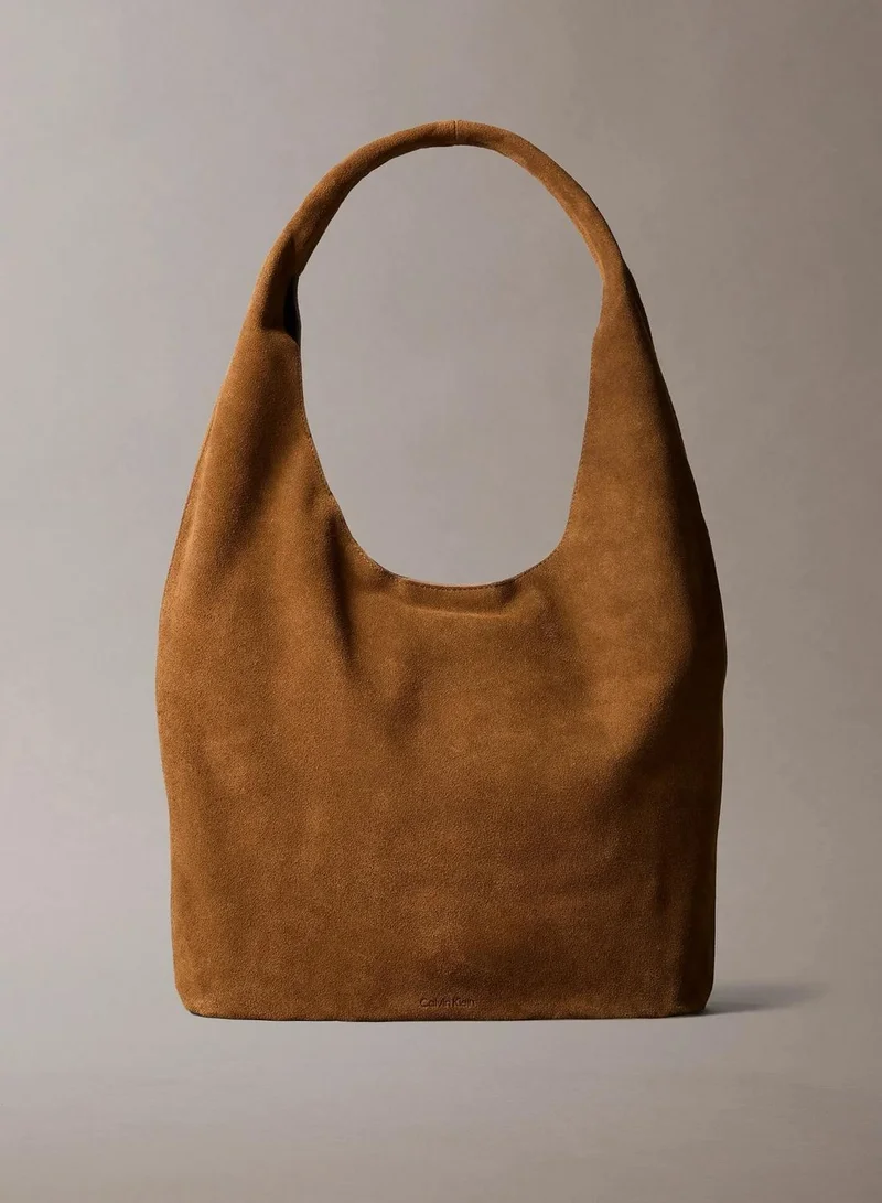 Slouchy Suede Leather Medium Shoulder Bag
