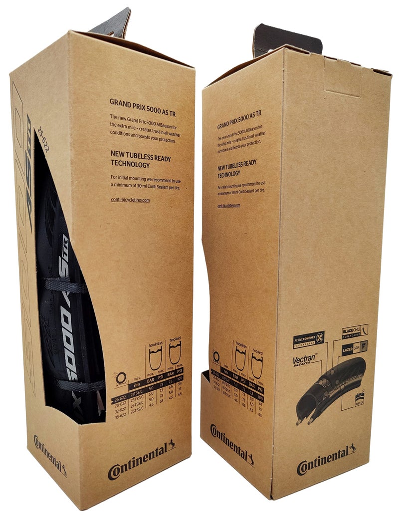 Continental Grand Prix 5000 All Season 700x25 AS TR Black Reflex - Tubeless Ready - Pack of 2 Tires - Image 2