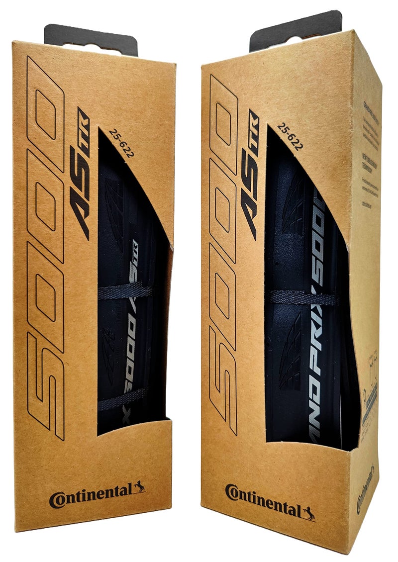 Continental Grand Prix 5000 All Season 700x25 AS TR Black Reflex - Tubeless Ready - Pack of 2 Tires - Image 1