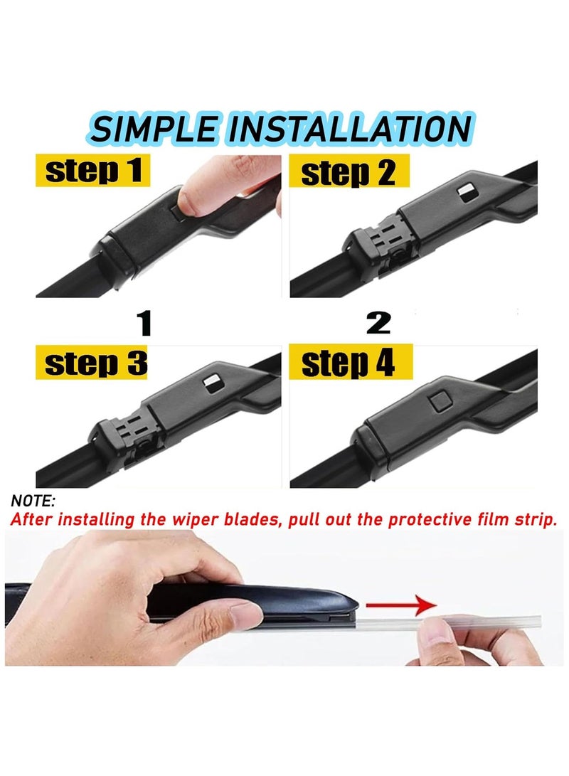 Wiper Blades Replacement for Skoda Kodiaq (2016-2020) Models 24+21+13 Inch Front Rear Wiper Blades Replacement, Rain Snow Accessories - Image 4