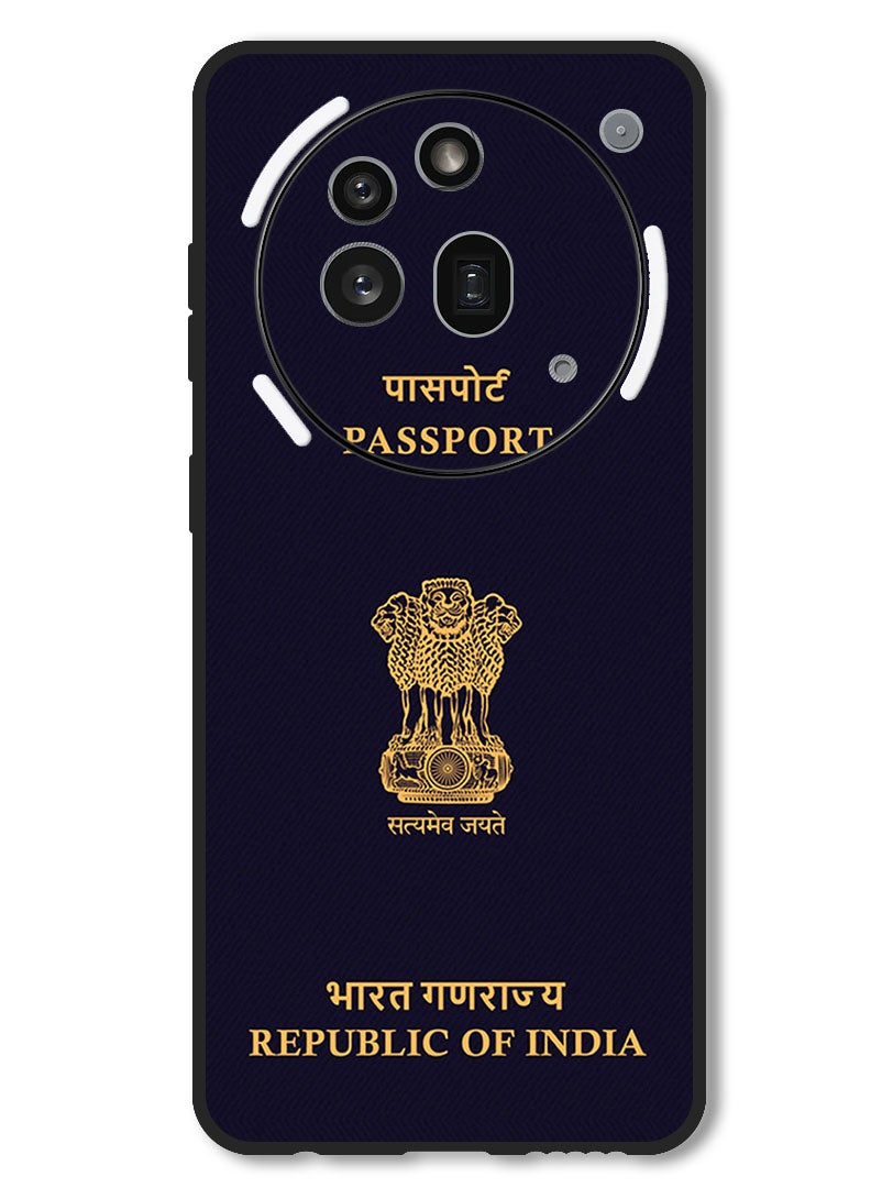 Theodor حافظة متوافقة مع هاتف Nothing 3a Pro حماية مضادة للصدمات غلاف بامبر جواز سفر الهند - Image 1