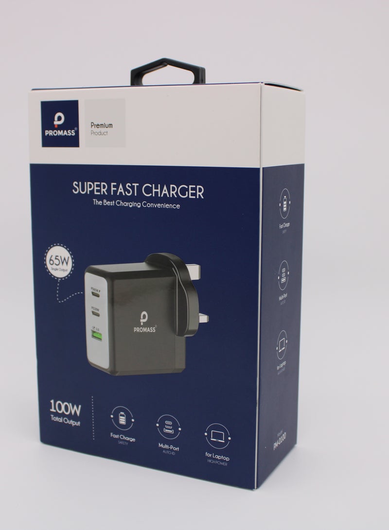 بروماس شاحن فائق السرعة إجمالي الناتج 65 واط، شحن سريع 100 واط - Image 2