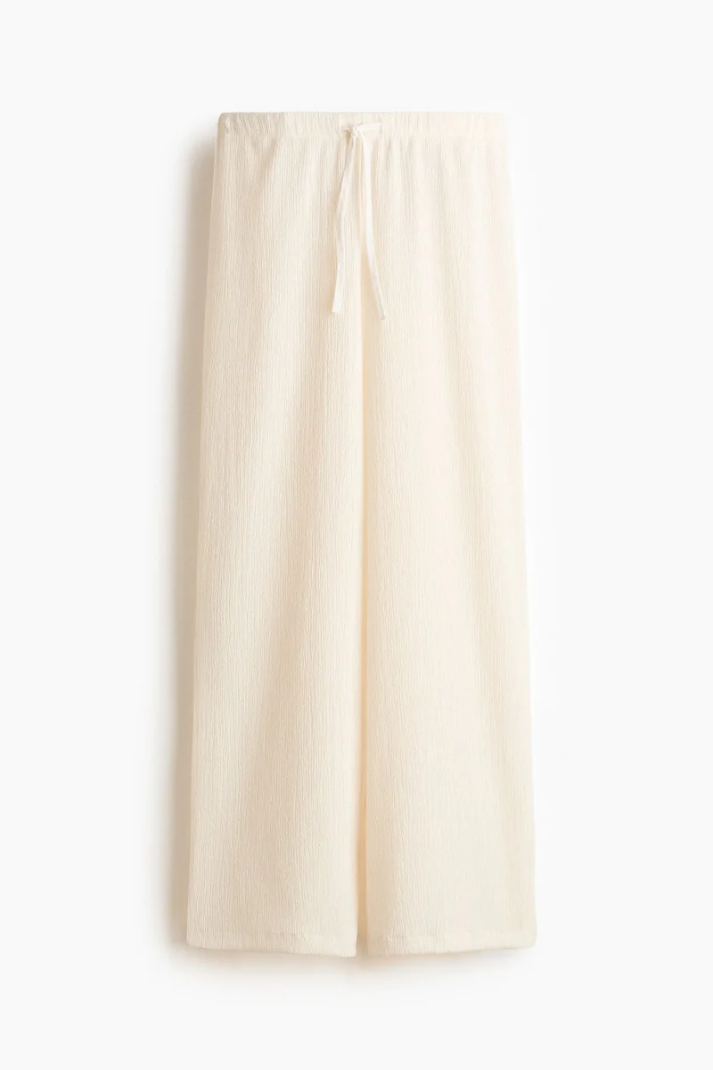 H&M Crinkled drawstring trousers
