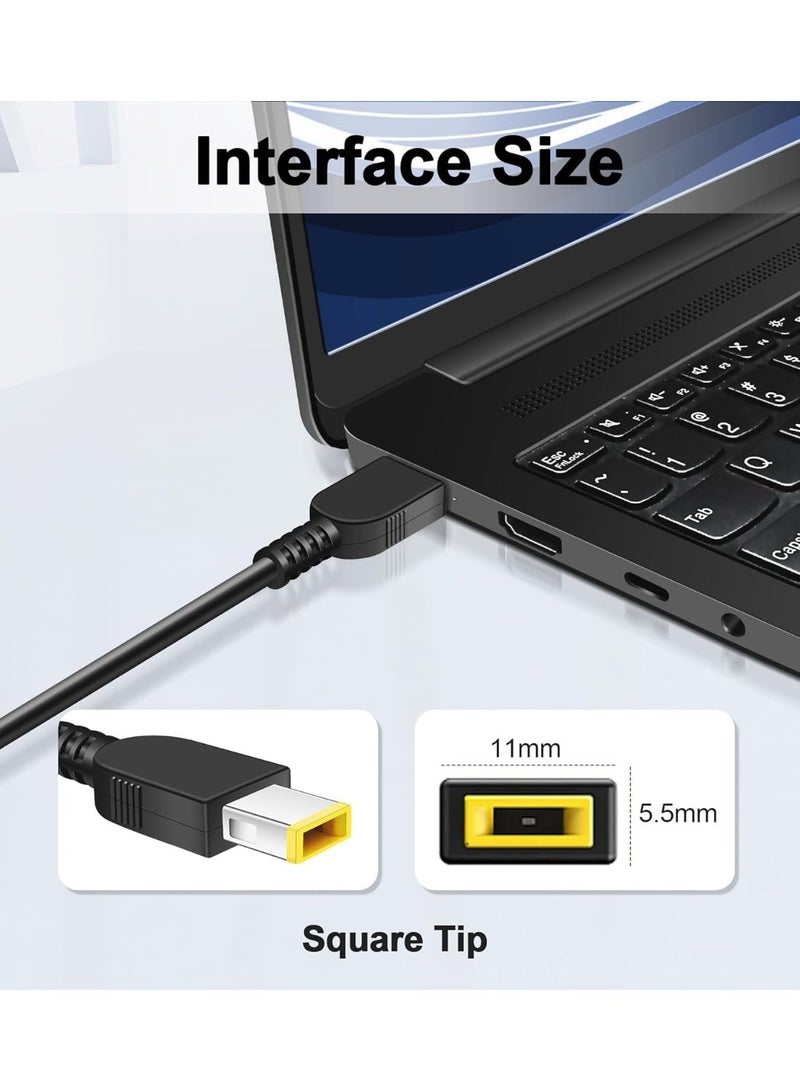 Neox شاحن لابتوب بقوة 65 واط، متوافق مع أجهزة Lenovo Thinkpad (طرازات: T460, T470, T470S, T430, T440, T440S, T440P, T450, T460S, T560, E440, E450, E550, E560, G50, G50-45, G50-70, Z50, Z50-70) — محول طاقة (AC Adapter) مع كابل توصيل، مقاس القابس 11×5.5 مم. - Image 5