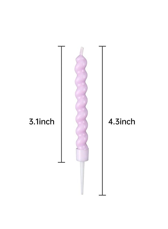 Beyond 12 Pcs Birthday Candles Set, Spiral Long Cake Candles, for Birthday Wedding & Lucky Party Cake Decorations (Colorful) - Image 2