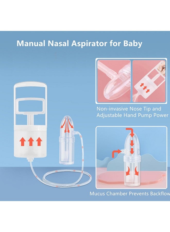 IYYI Nasal Aspirator for Baby, Baby Nose Sucker, Booger Sucker with Hand Pump and Non-Invasive Tip to Clear Clogged Passages and Boogers (Translucent White, Standard) - Image 3