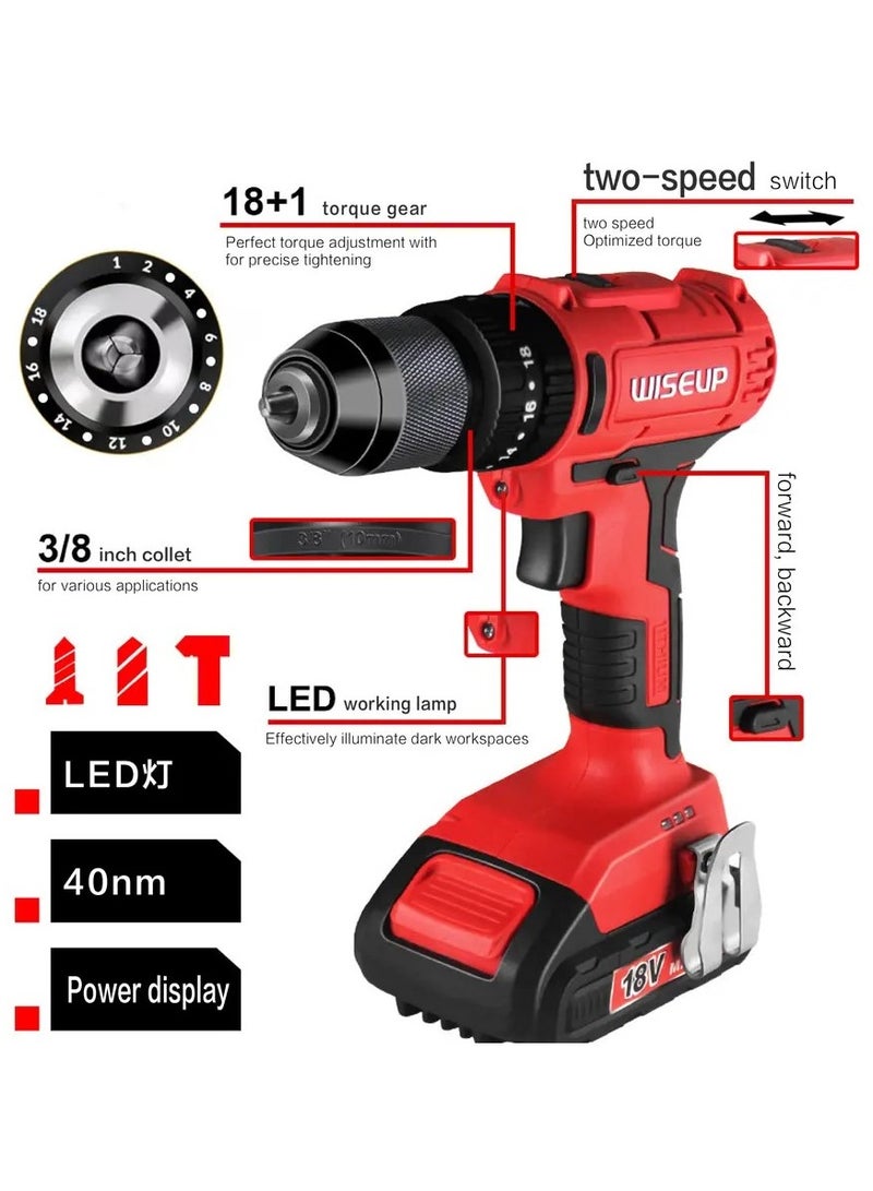 وايزأب مثقاب بطارية 18 فولت , 10 مم - Image 3