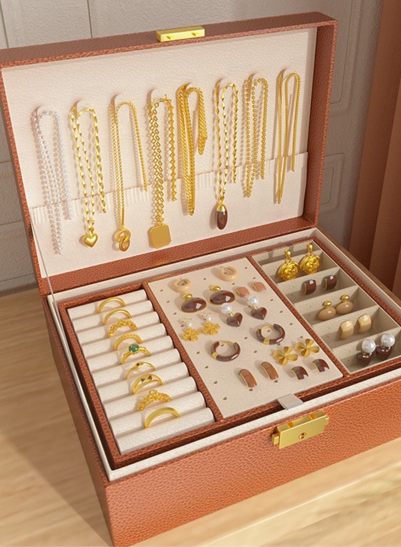 1 piece multifunctional jewelry storage box and organizer for women earrings, rings, necklaces, bracelets, jewelry storage boxes  - Image 2