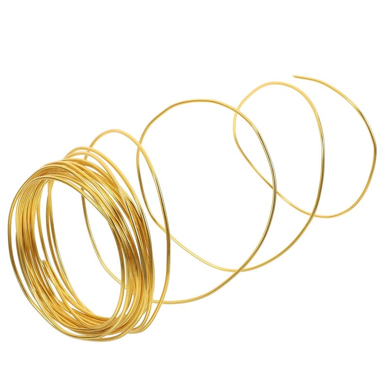 Uonlytech Aluminum Wire 2.0mm Yellow Floral Wire for Jewelry Making Sculpting and DIY Crafts 5 Meters for Beading Gardening and Handmade Art Projects - Image 1