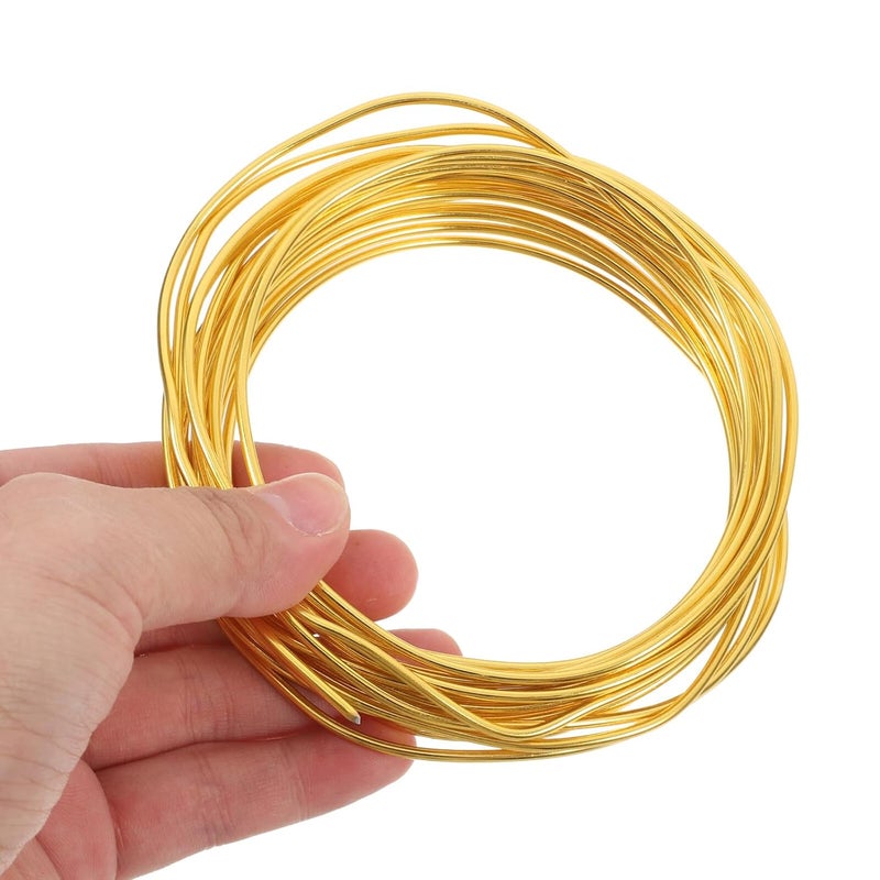 Uonlytech Aluminum Wire 2.0mm Yellow Floral Wire for Jewelry Making Sculpting and DIY Crafts 5 Meters for Beading Gardening and Handmade Art Projects - Image 3