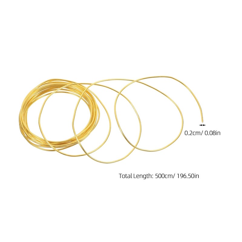 Uonlytech Aluminum Wire 2.0mm Yellow Floral Wire for Jewelry Making Sculpting and DIY Crafts 5 Meters for Beading Gardening and Handmade Art Projects - Image 2