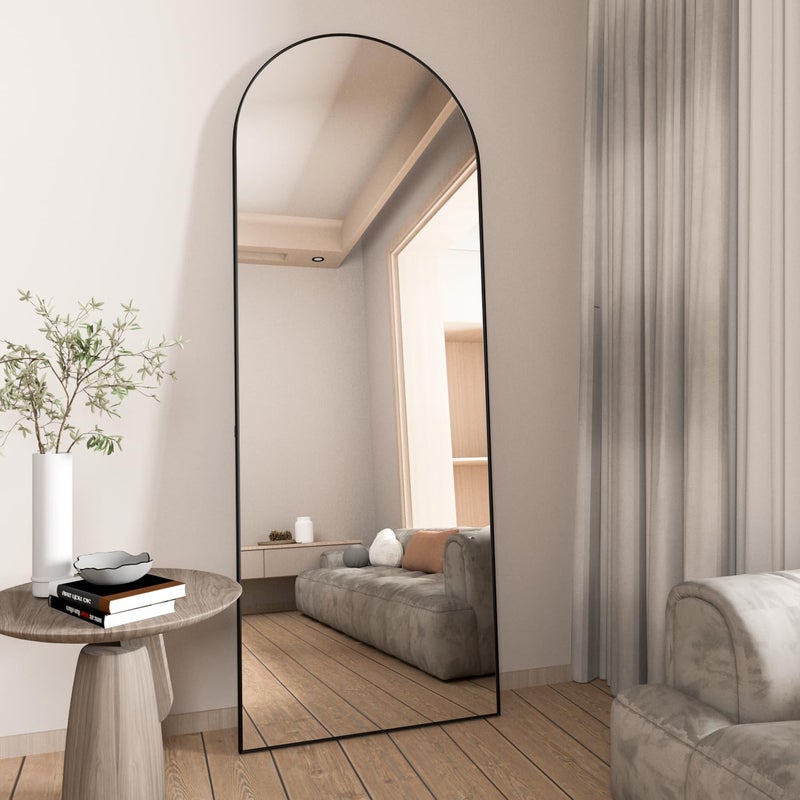 NEUWEABY Full Length Mirror 56"x16" Arch Floor Mirror with Stand Arched Mirrors Full Body Mirror Silver Standing Hanging or Leaning Against Wall for Bedroom Entry - Image 3