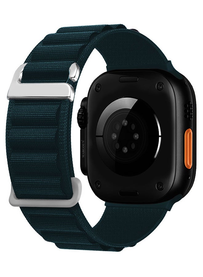 Replacement Band for Apple Watch Band 49mm 46mm 45mm 44mm - Alpine Loop Band for Women Men - Adjustable With Metal G-Hook Strap For iWatch Ultra Series SE 8/7/6/5/4/3/2/1 - Navy Blue - Image 1