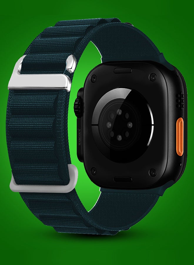 Replacement Band for Apple Watch Band 49mm 46mm 45mm 44mm - Alpine Loop Band for Women Men - Adjustable With Metal G-Hook Strap For iWatch Ultra Series SE 8/7/6/5/4/3/2/1 - Navy Blue - Image 4