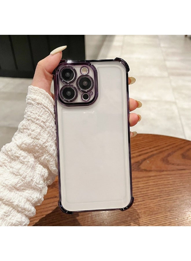 NIBEMINENT Simple Quadruple Protection Protective TPU Case Cover For iPhone 16 Pro Max, Purple