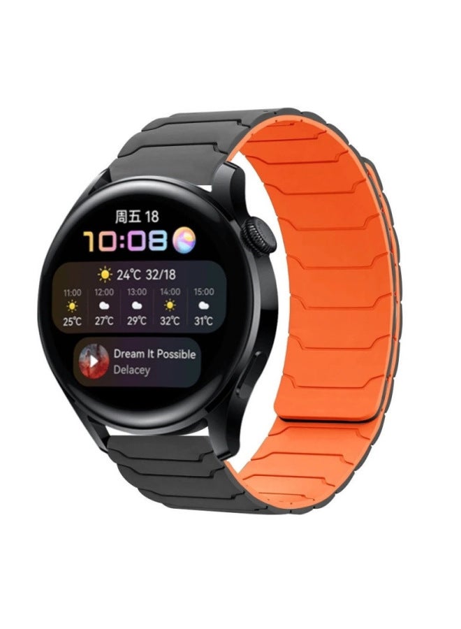 Suitable For Huawei Gt5 Armor Magnetic Watch Strap Gt3/Gt4 Silicone Wristband Gt2Prowatch34Pro Universal 