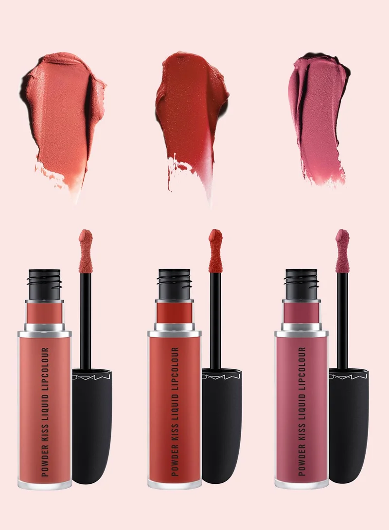 MAC Cosmetics Powder Kiss Liquid Trio, Saving 33%