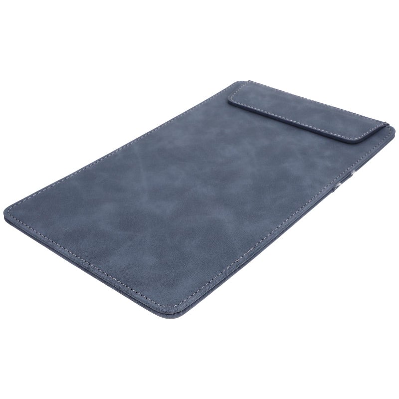 Leather Clipboard Folder A5 Denim Blue Writing Board For Office Document And Menu - Image 2